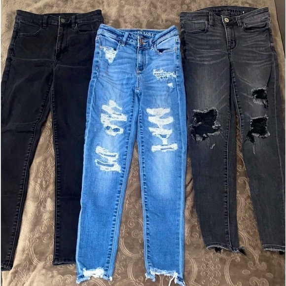 AMERICAN EAGLE Jeans Bundle 7 Size 2/4 - Picture 2 of 11